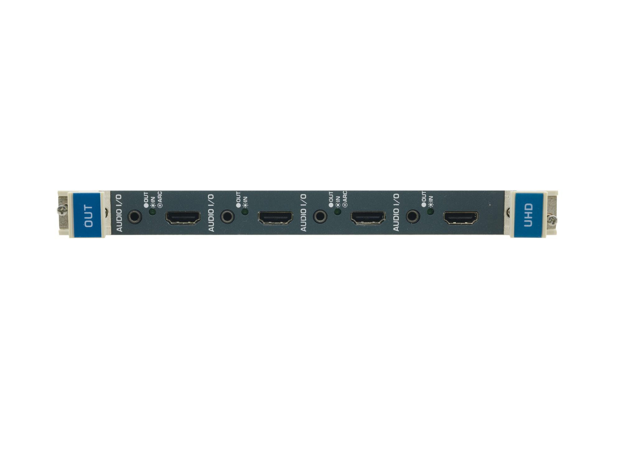 Kramer UHDA-OUT4-F32/STANDALONE 4-Ch 4K60 4x2x0 HDMI Output Card with Selectable Embedded/De-embedded or ARC Analog Audio