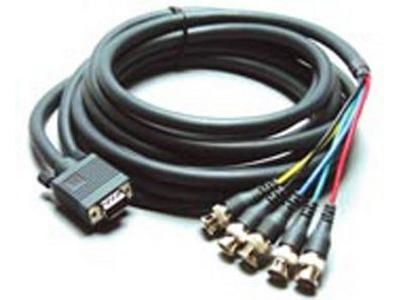 Kramer C-GM/5BF-3 15-Pin HD (M) to 5 BNC (F) Breakout Cable – 3ft