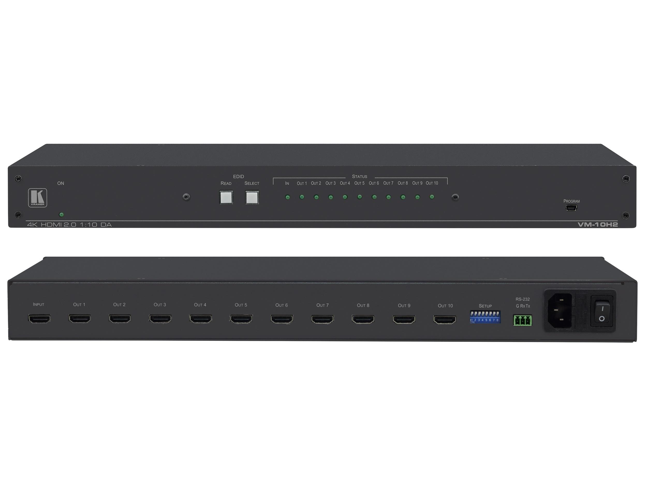 Kramer VM-10H2 1×10 4K/60 4x4x4 HDCP 2.2 HDMI 2.0 Distribution Amplifier