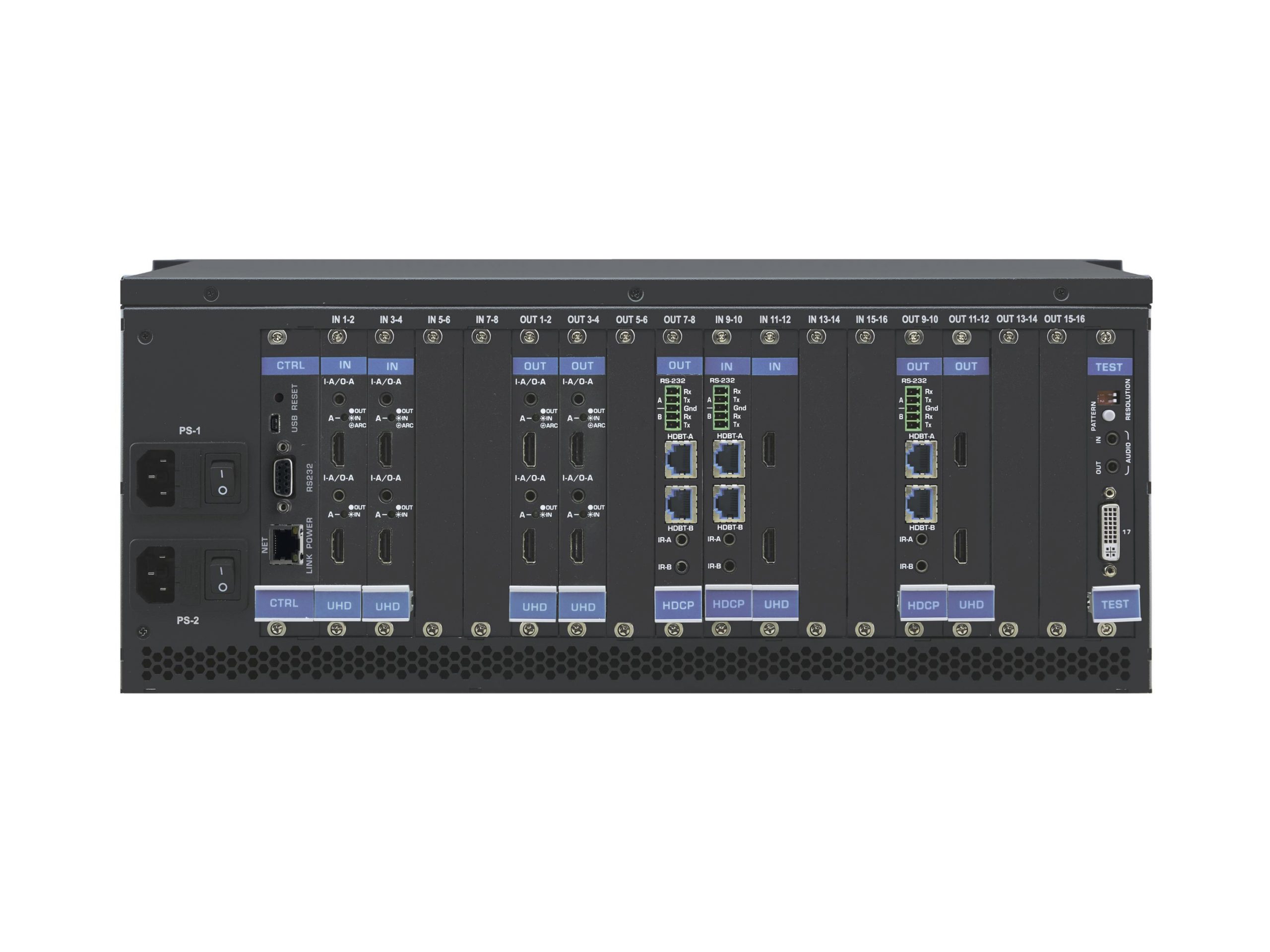 Kramer VS-1616DN-EM/STANDALONE 2x2 to 16x16 Modular 4K60 4x2x0 Multi-Format Managed Digital Matrix Switcher - Image 2