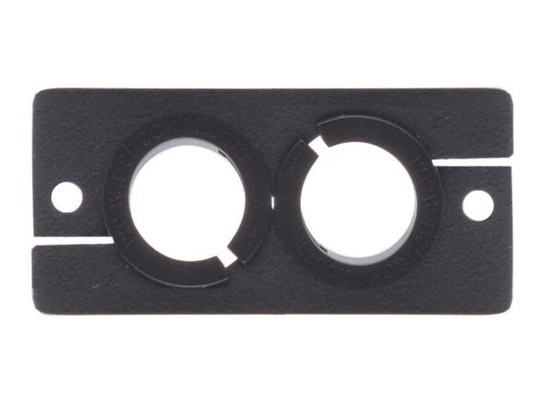 Kramer WCP-2(G) Wall Plate Insert – Dual Cable Pass-Through (9mm)/Gray