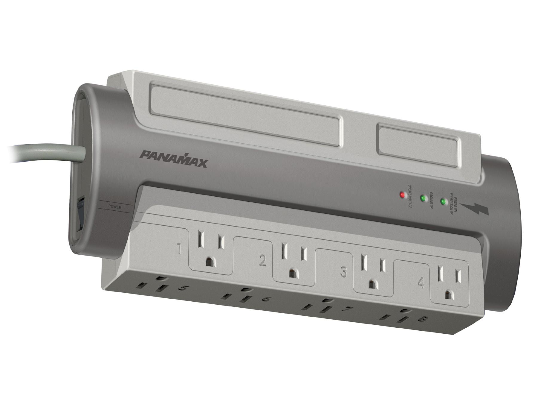 Panamax M8-EX 8 AC Outlets / Noise Filtration / Surge Protection / 15A 120VAC / 8 ft Cord