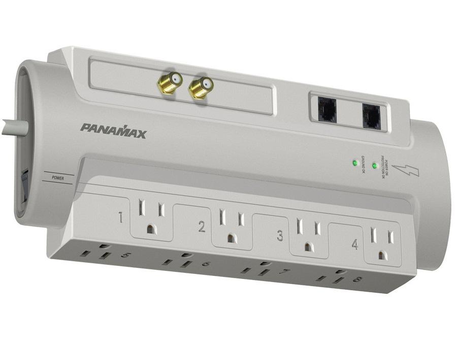 Panamax SP8-AV 8-Outlet Surge Protector / AC Telco Coax Protection / 6 ft Cord 15A