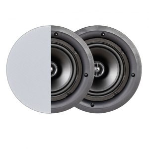 Phase Technology CS-6R PAIR 6.5in Coaxial 2-Way In-Ceiling Speakers / 87 dB / 50 Hz-20 kHz / Paintable Micro-Flange Grille