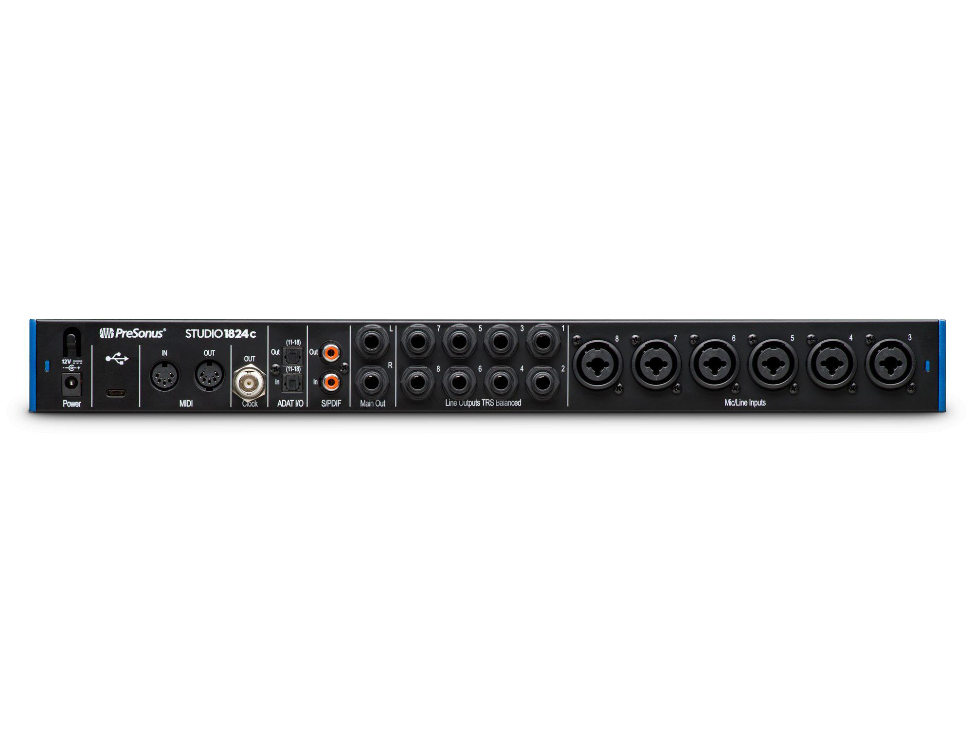 PreSonus Studio 1824c 18x24 UHD USB-C Audio Interface with 8 Mic Inputs/24-bit/192kHz - Image 2
