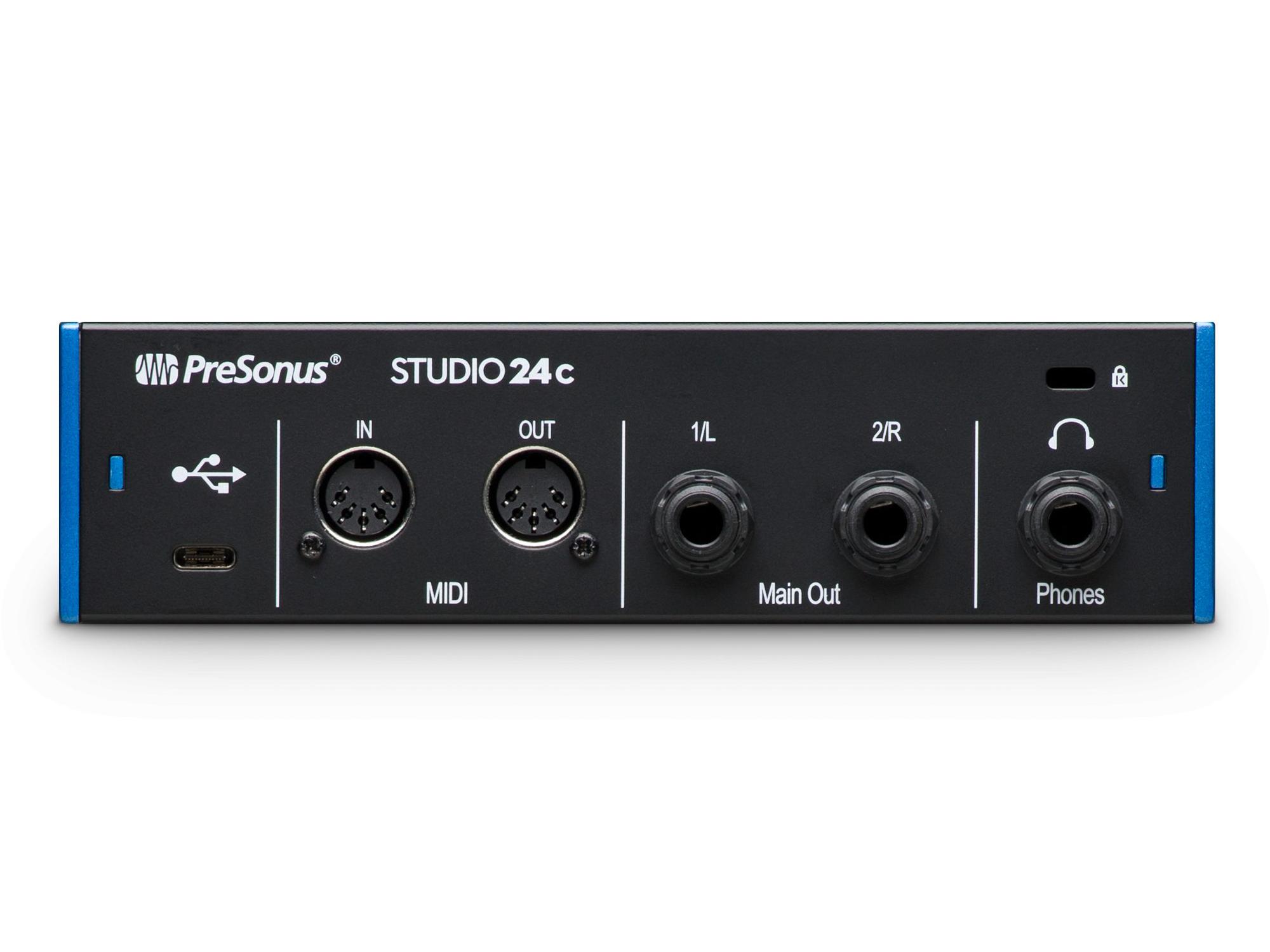 PreSonus Studio 24c Portable Ultra-High-Def 2X2 USB-C Audio Interface with 2 Mic Inputs/24-bit/192kHz - Image 2