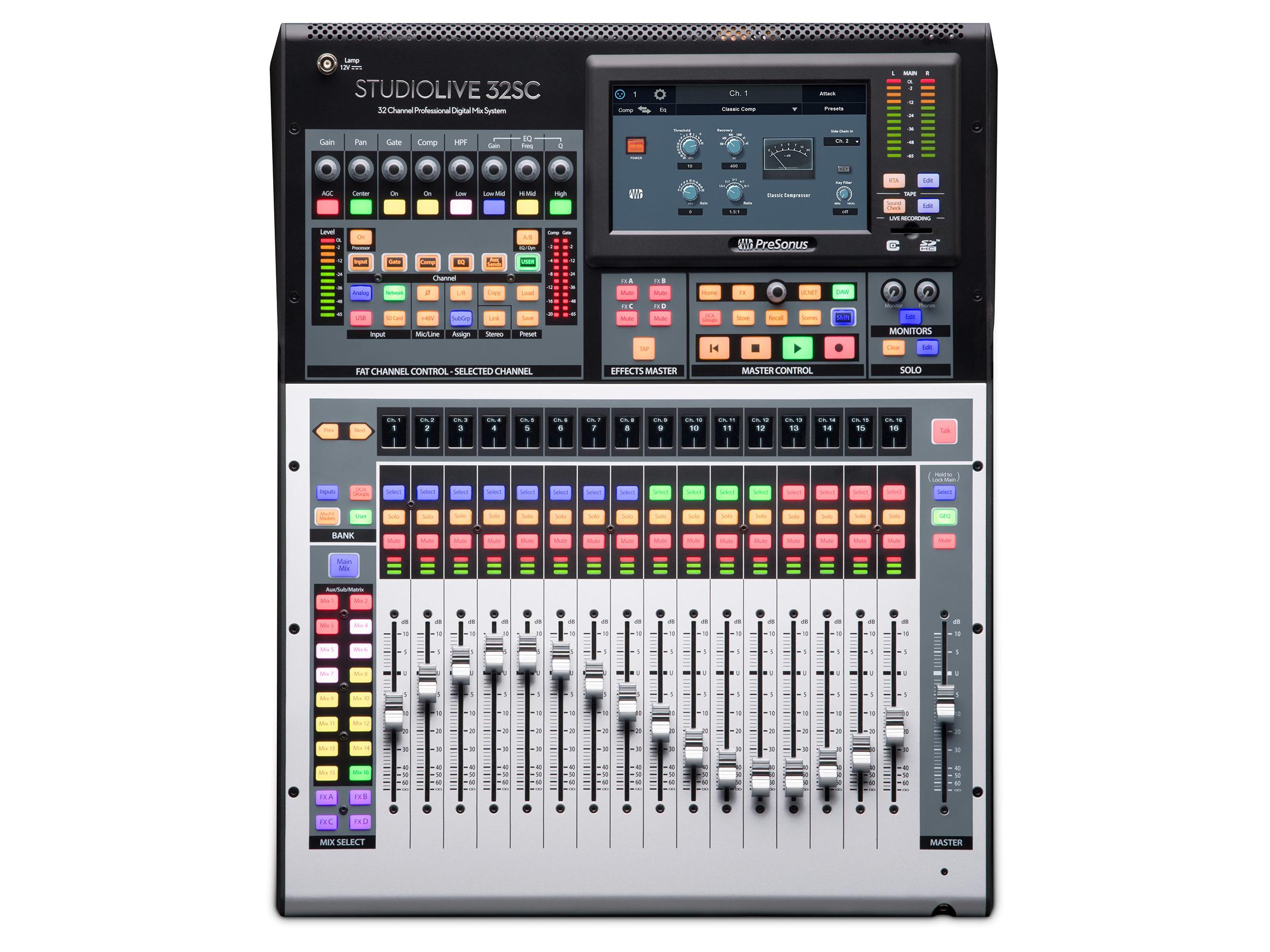 PreSonus StudioLive 32SC Series III Subcompact 32-Channel/22-Bus Digital Mixer with AVB Networking and Dual-Core FLEX DSP Engine - Image 2