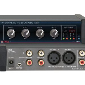 RDL EZ-MX4ML 4X1 Mic and Stereo Line Audio Mixer