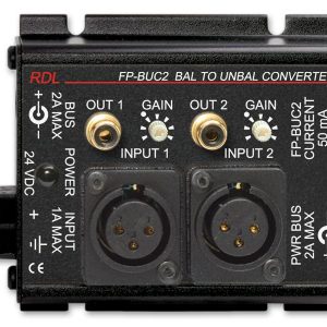 RDL FP-BUC2 2-Channel Balanced to Unbalanced Converter / Active Transformerless / XLR In / RCA Out / Level Trim