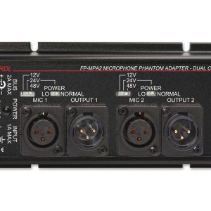 RDL FP-MPA2 Dual Mic Phantom Adapter 12V / 24V / 48V Selectable XLR Loop-Through