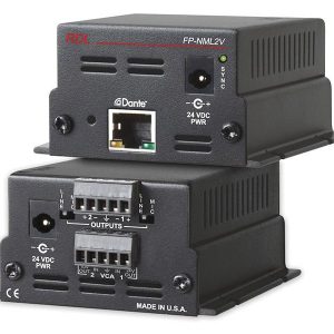 RDL FP-NML2V Dante Network to Mic/Line Interface / 2-Channel / VCA 0-10V Remote / Switchable Mic/Line