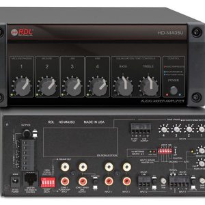 RDL HD-MA35U 4/8 Ohm Outputs / 35W Mixer Amplifier / Class D / 2-Zone