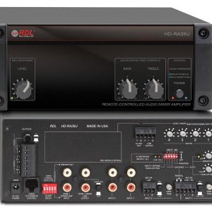 RDL HD-RA35U 4-Input Mixer Amplifier 35W Main / 4W Zone / Class D / VOX Ducking / 4/8 Ohm