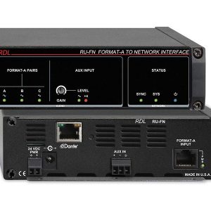 RDL RU-FN Format-A to Dante Network Interface / 4 Dante Channels / Aux In / 24-bit