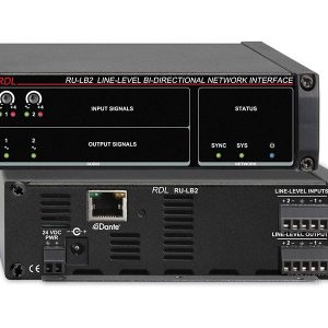 RDL RU-LB2 2x2 Line-Level Bi-Directional Dante Interface / Balanced +4 dBu / 24-Bit 44.1-48kHz