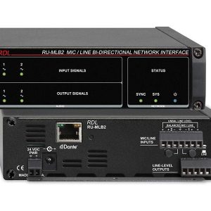 RDL RU-MLB2 2x2 Mic/Line Bi-Directional Dante Network Interface / P48 Phantom / 24-bit / 44.1-48kHz