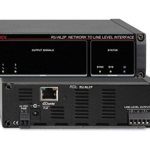RDL RU-NL2P Dante Network to 2 Balanced Line Outputs / PoE / 24-Bit DAC