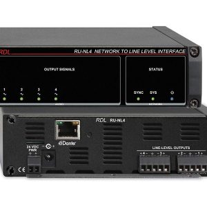 RDL RU-NL4 Dante Network to 4 Balanced Line Outputs / 24-Bit DAC / +4 dBu Nominal