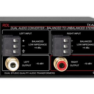 RDL TX-A2D Dual Audio Converter/Balanced to Unbalanced/dual-RCA