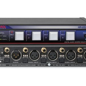 RDL HR-DSX4 4x1 Digital Audio Switcher AES/EBU/S/PDIF Coaxial/Optical 16-24bit 32-192kHz