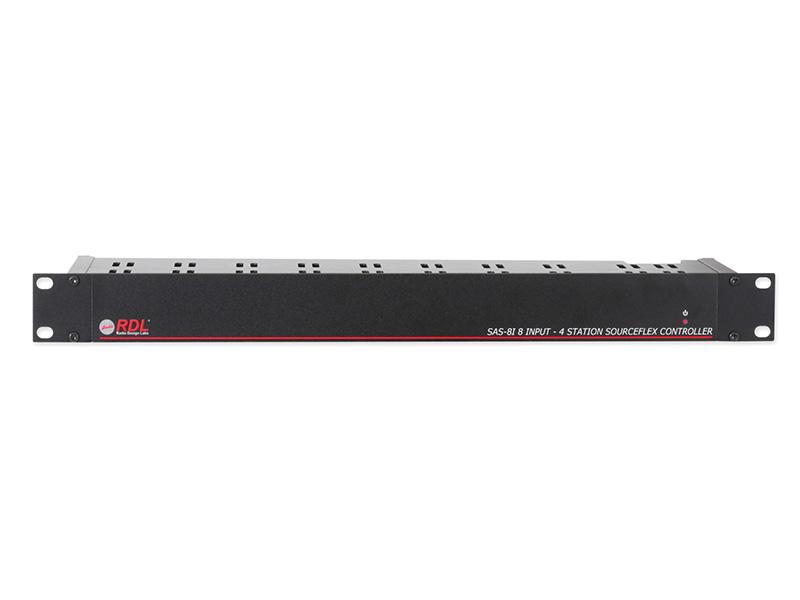 RDL SAS-8i 8-Input Audio Chassis / Balanced Unbalanced Line Inputs / Paging / 4 Station Outputs