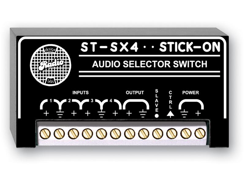RDL ST-SX4 4×1 Unbalanced Audio Switcher