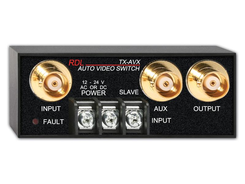 RDL TX-AVX 2×1 BNC Automatic Video Switcher NTSC / PAL Auto-Switchover 75 Ohm