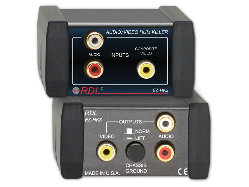 RDL EZ-HK3 Stereo Audio/Composite Video HUM KILLER