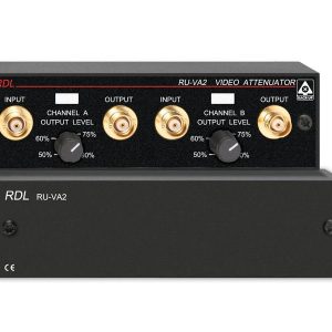 RDL RU-VA2 Dual BNC Adjustable Video Attenuator / 2-Channel Passive / Front Panel Level