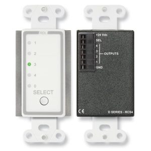 RDL D-RCS4 Remote Channel Selector 4-Channel Pushbutton / LED Indication / SEL Output