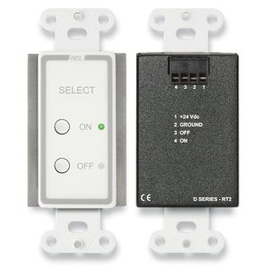 RDL D-RT2 Remote On/Off Selector / Single-Button / Open-Collector Outputs / 24 Vdc / LED Status