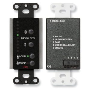 RDL DB-RCX1 Decora Black Room Volume Control / Music or Local Source Select / LED Level
