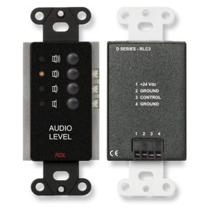 RDL DB-RLC3 Remote Level Controller / 4 Preset Pushbutton Levels / 0-10V Control / Black