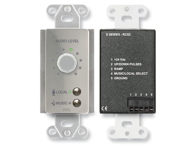 RDL DS-RCX2 Decora Wall Room Volume Control / Music or Local Source Select / LED Encoder