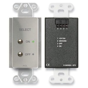 RDL DS-RT2 Two-Button Remote ON / OFF Selector Stainless Steel LED Indicators