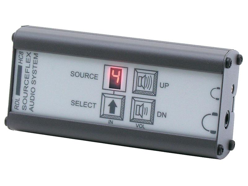 RDL SAS-HC8 Headphone Control Station Source Select / Volume Ramp / Sealed Touch Controls