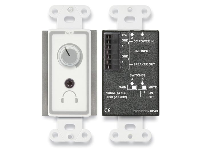 RDL D-HPA3 3.5 Watt Audio Power and Headphone Amplifier