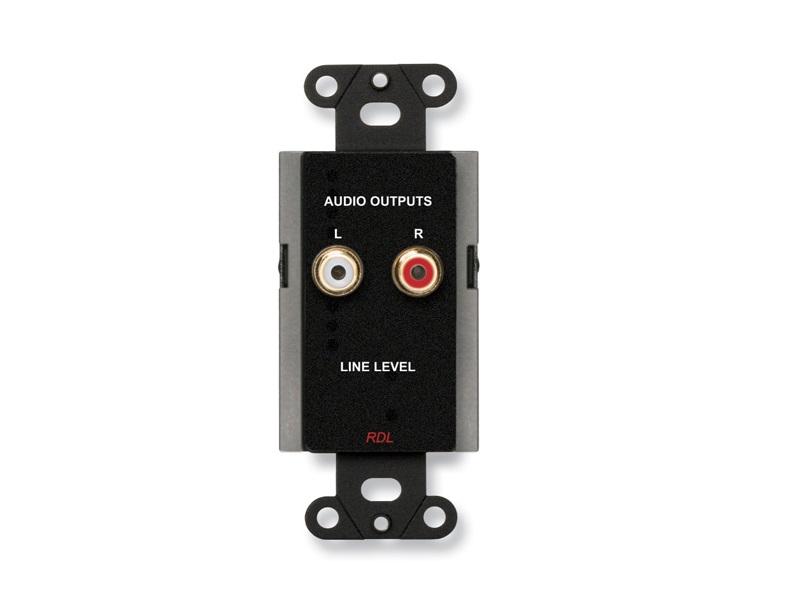 RDL DB-A2 Line Output Audio Extender/RCA jacks/Terminal block/Black