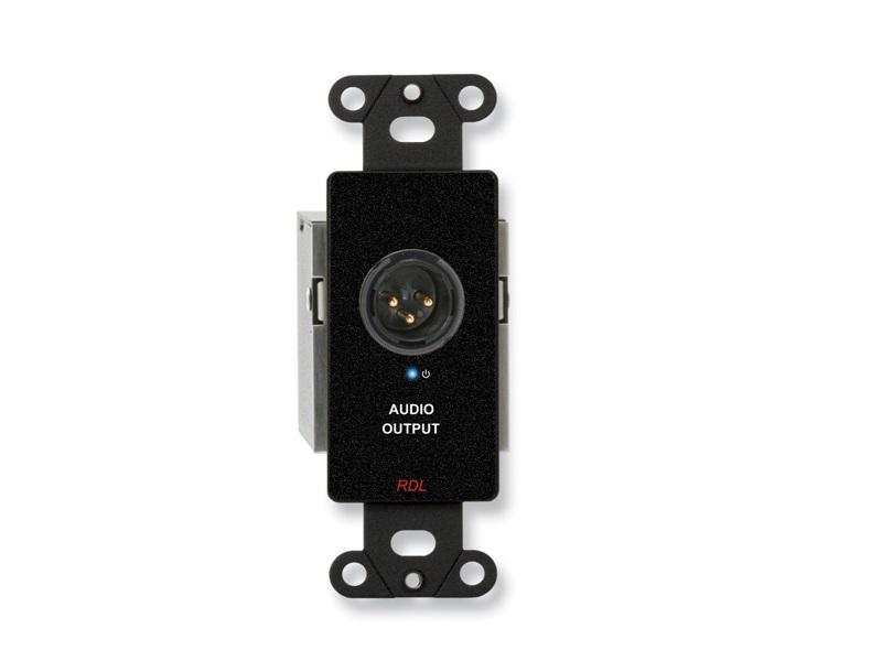 RDL DB-TPR1A Active Single-Pair Extender (Receiver)/Format-A/XLR mic/line output/Black