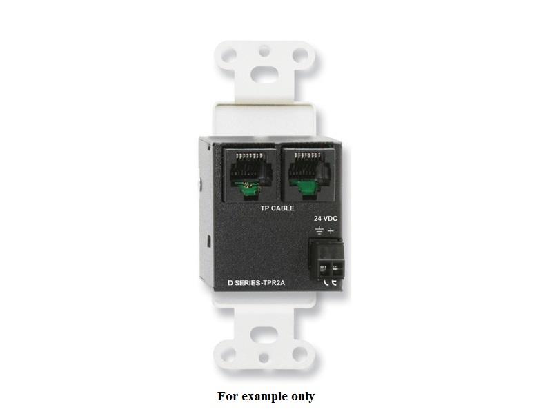 RDL DB-TPR2A Active 2-Pair Extender (Receiver)/Format-A /stereo jack outputs/Black