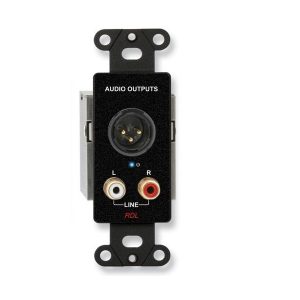 RDL DB-TPR3A Active 3-Pair Format-A Audio Receiver / XLR Mic or Line Selectable / Stereo RCA / Black