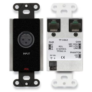 RDL DB-TPSML1A Active Single-Pair Sender / Format-A / XLR Mic/Line Input / Mic Gain / P24 Phantom