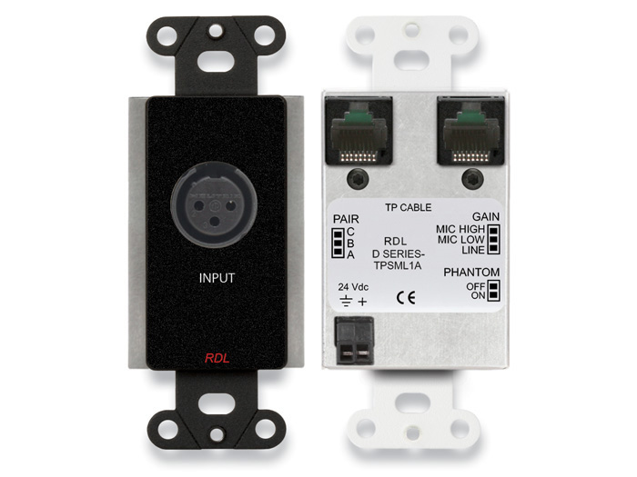 RDL DB-TPSML1A Active Single-Pair Sender / Format-A / XLR Mic/Line Input / Mic Gain / P24 Phantom
