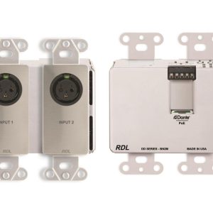 RDL DDS-BN2M 2x2 Mic/Line Dante Interface with PoE/Stainless Steel