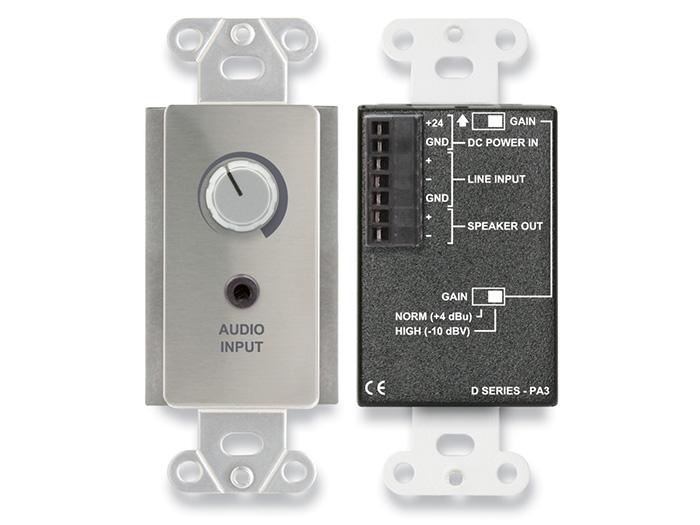 RDL DS-PA3 3.5 Watt Decora Audio Amplifier/Stainless Steel