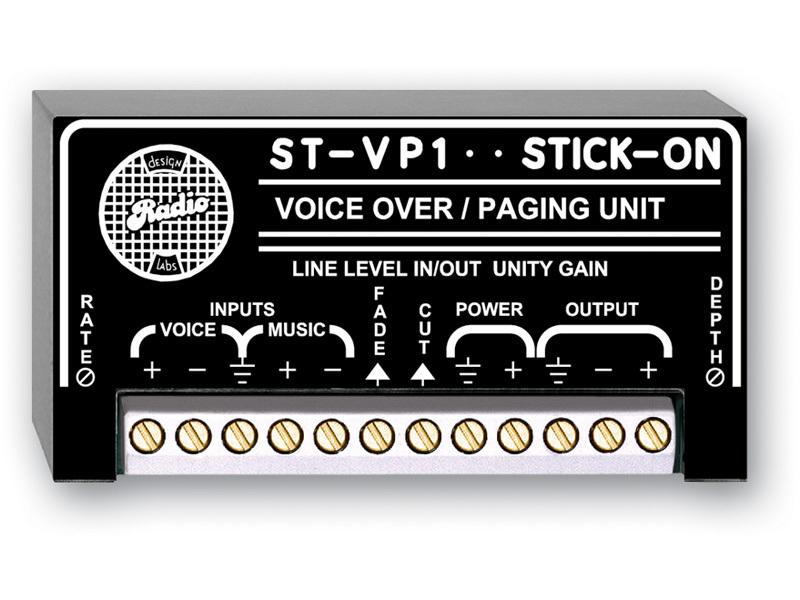 RDL ST-VP1 Voice-Over / Paging Module – Selectable Fade or Cut / Adjustable Depth / Adjustable Rate / +4 dBu