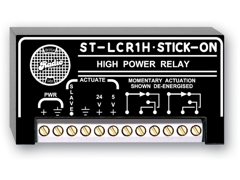 RDL ST-LCR1H 8 Amp Logic Controlled DPDT Relay / 5V 24V Open-Collector Inputs / Speaker Line Switch