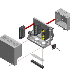 RDL SR-4 Stick-On Mounting Rack / 4 Amp Slots or 7 Module Capacity / Wall Mount