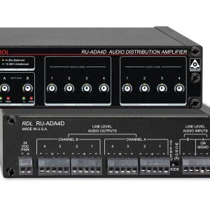 RDL RU-ADA4D 2x4/1x8 Balanced/Unbalanced Audio Distribution Amplifier