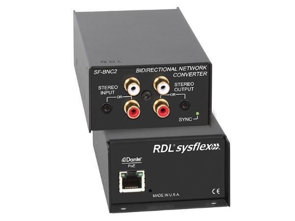 RDL SF-BNC2 Bidirectional Unbalanced Stereo Audio Network Interface